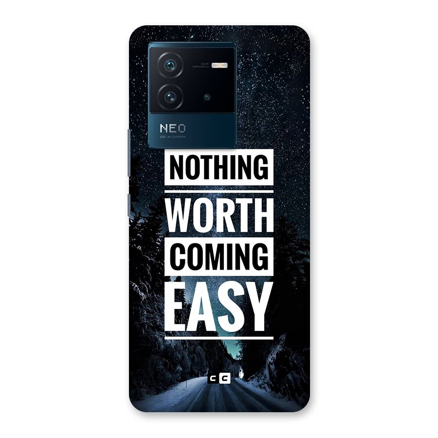 Nothing Worth Easy Back Case for Vivo iQOO Neo 6 5G