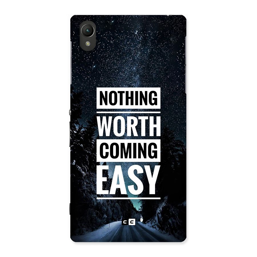 Nothing Worth Easy Back Case for Xperia Z1