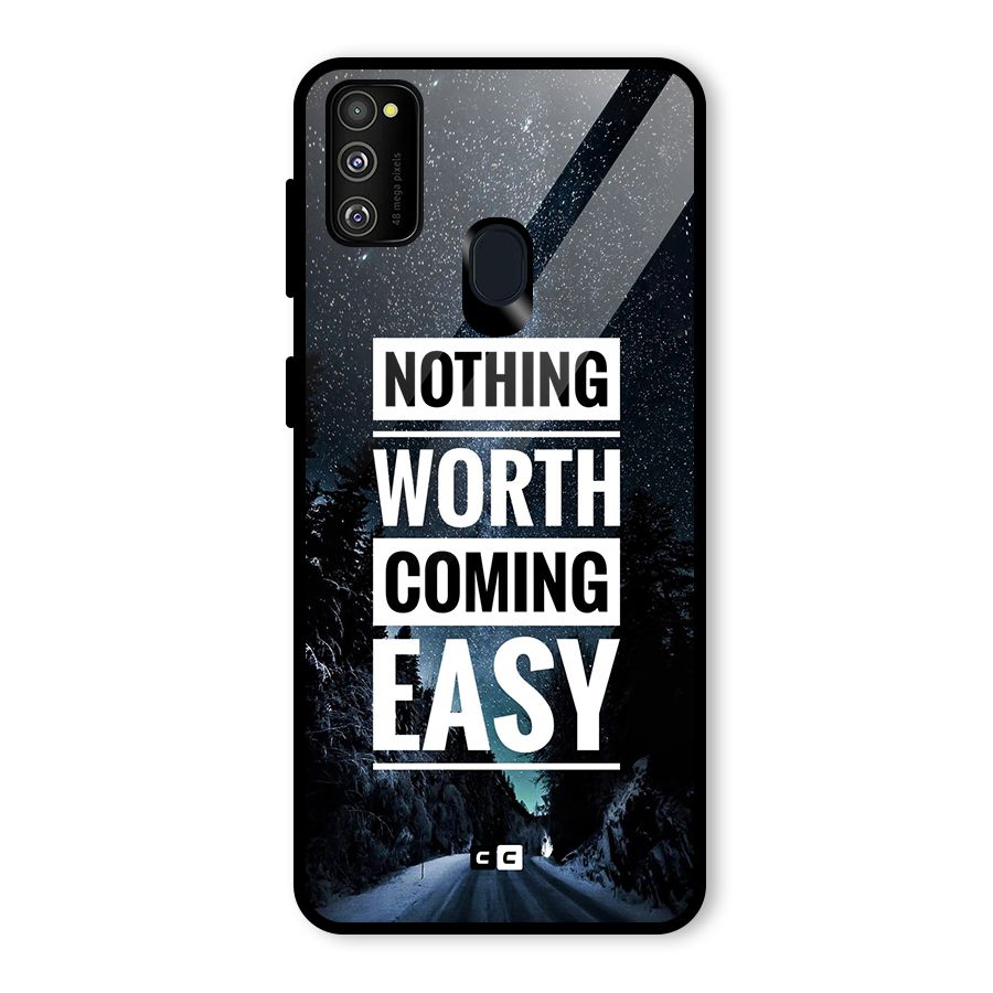 Nothing Worth Easy Glass Back Case for Galaxy M30s