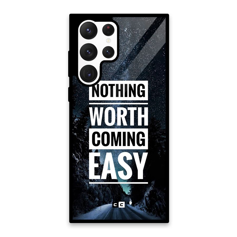 Nothing Worth Easy Glass Back Case for Galaxy S22 Ultra 5G