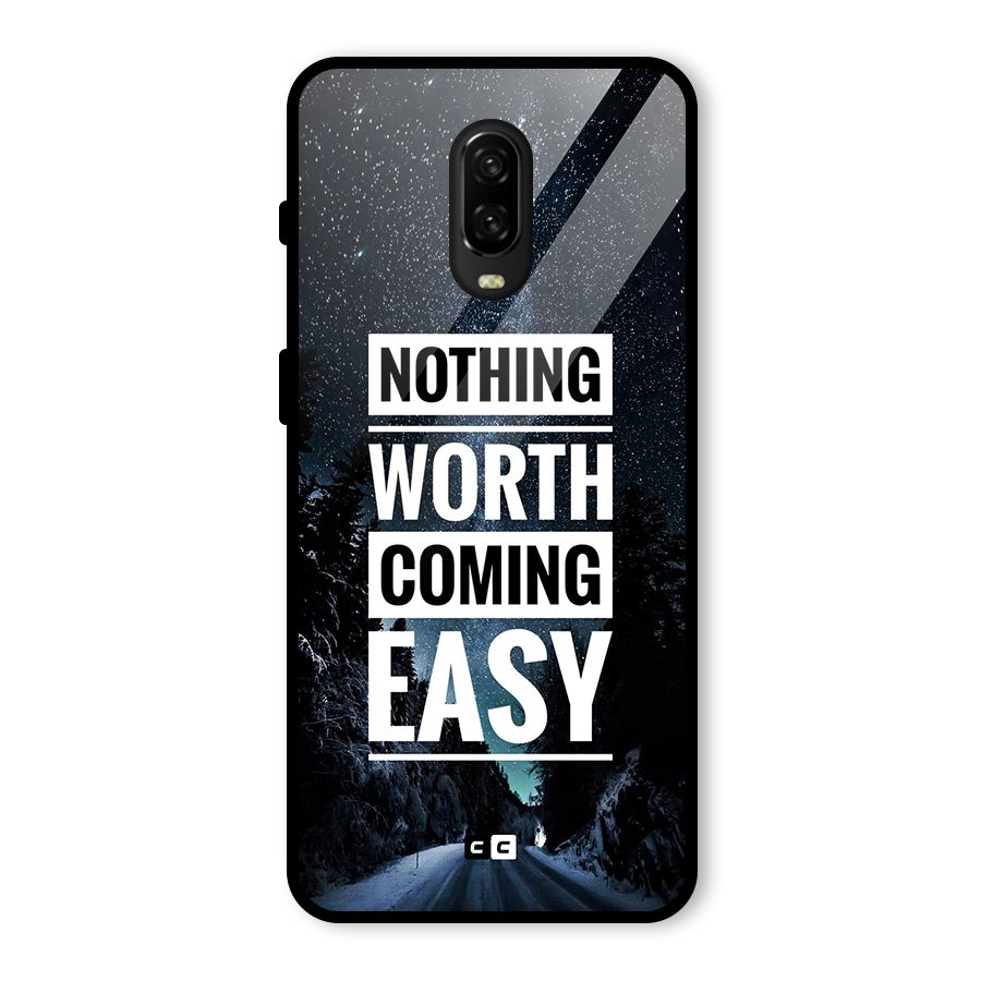 Nothing Worth Easy Glass Back Case for OnePlus 6T