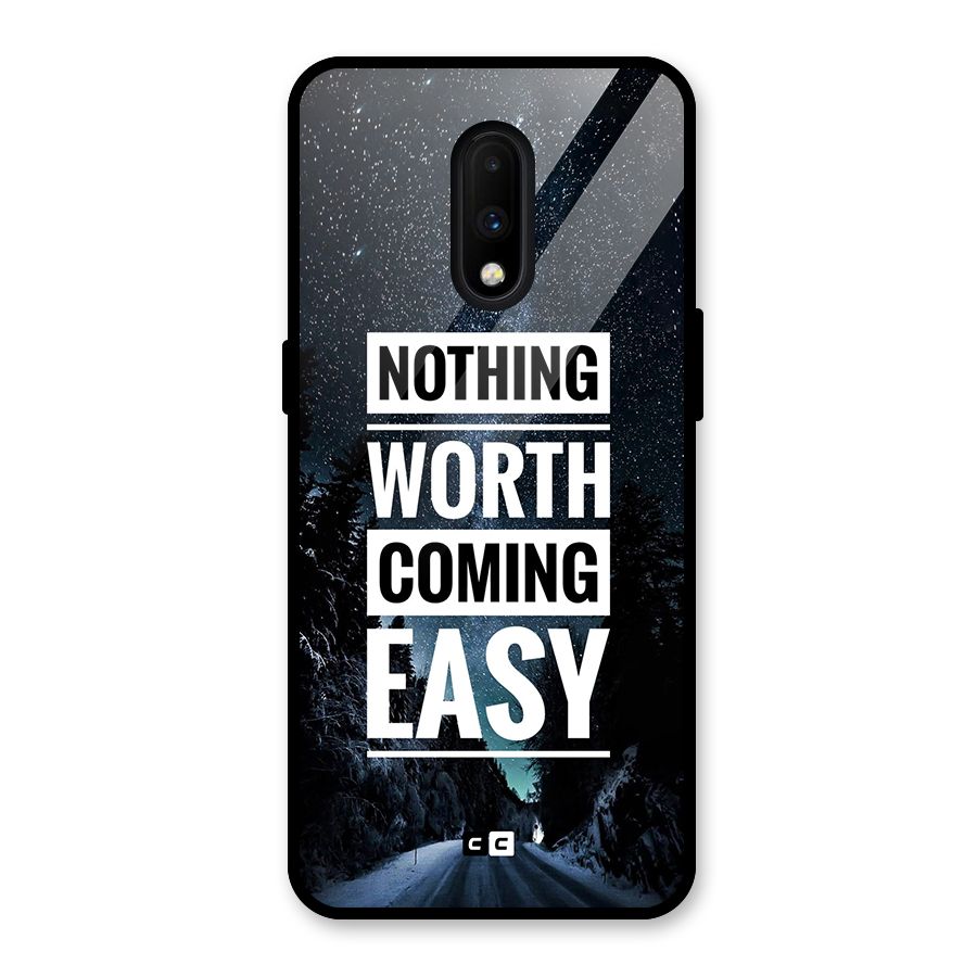 Nothing Worth Easy Glass Back Case for OnePlus 7