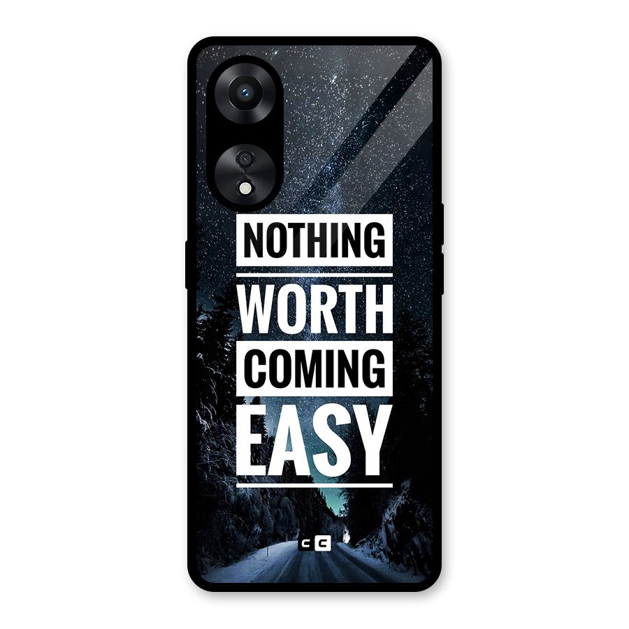 Nothing Worth Easy Glass Back Case for Oppo A78