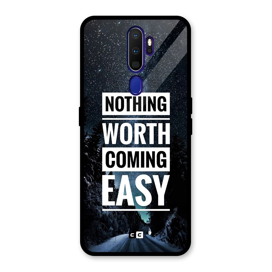 Nothing Worth Easy Glass Back Case for Oppo A9 (2020)