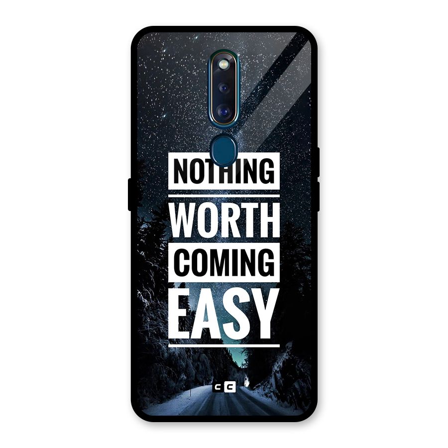 Nothing Worth Easy Glass Back Case for Oppo F11 Pro