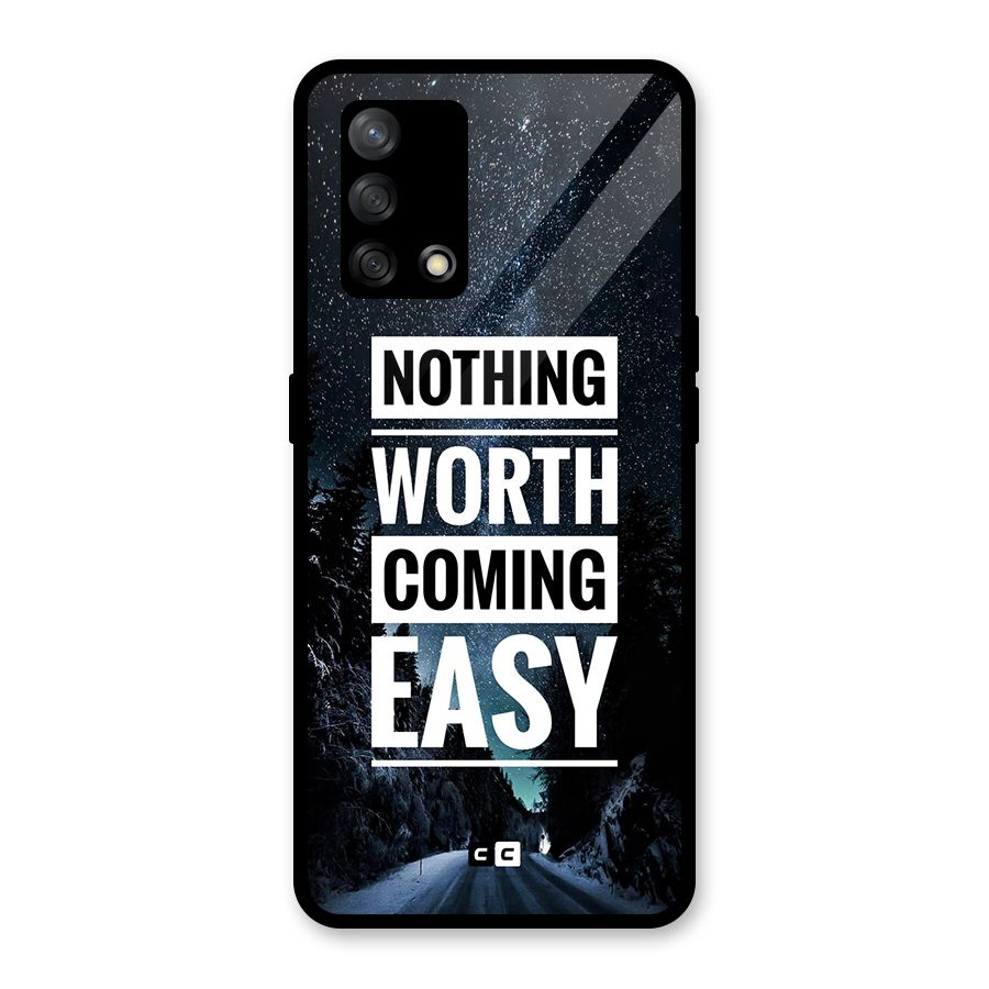 Nothing Worth Easy Glass Back Case for Oppo F19