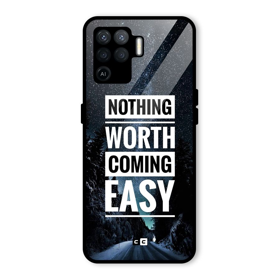 Nothing Worth Easy Glass Back Case for Oppo F19 Pro