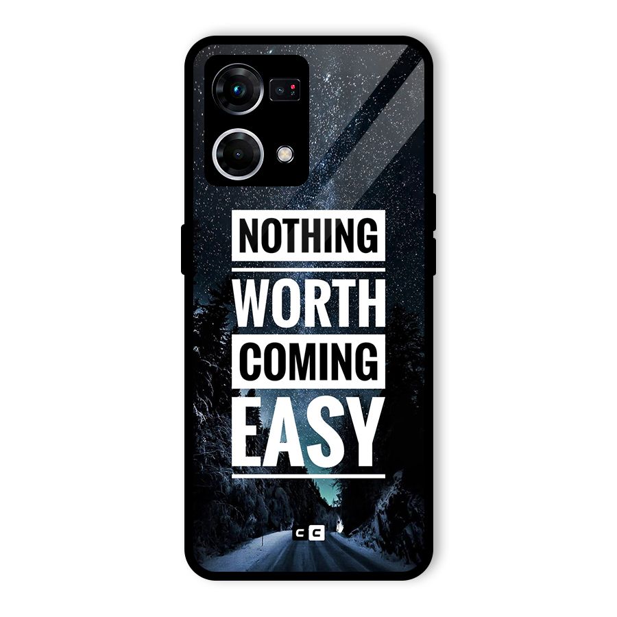 Nothing Worth Easy Glass Back Case for Oppo F21 Pro 5G