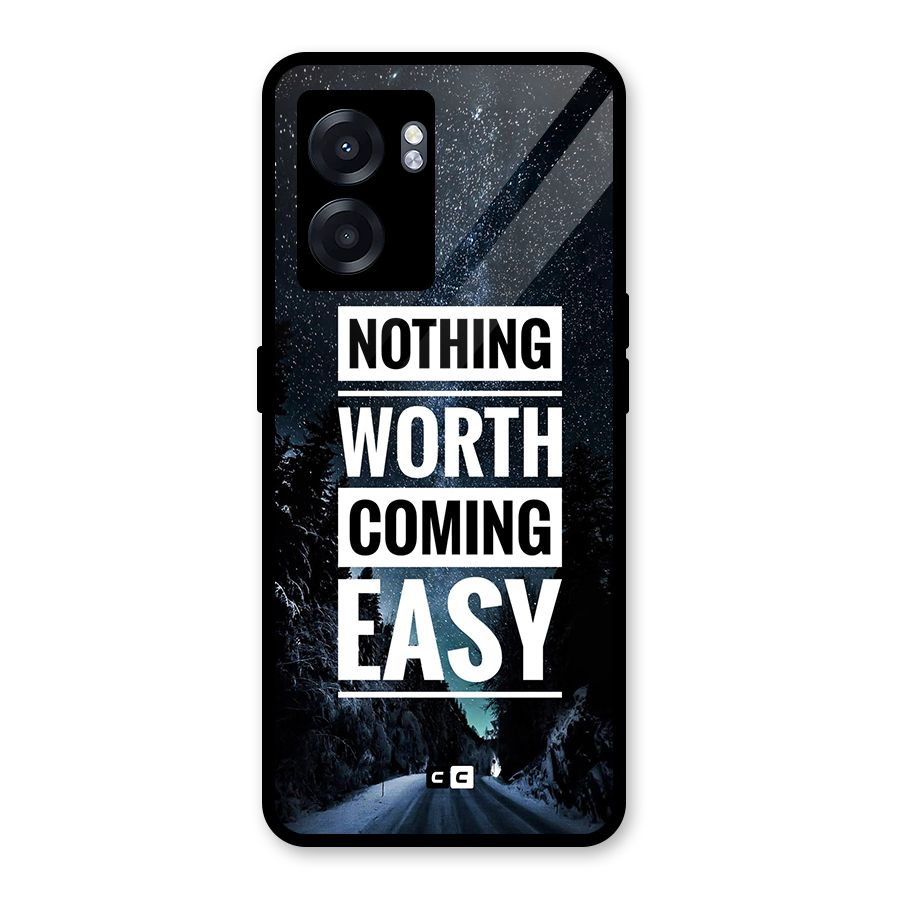 Nothing Worth Easy Glass Back Case for Oppo K10 (5G)