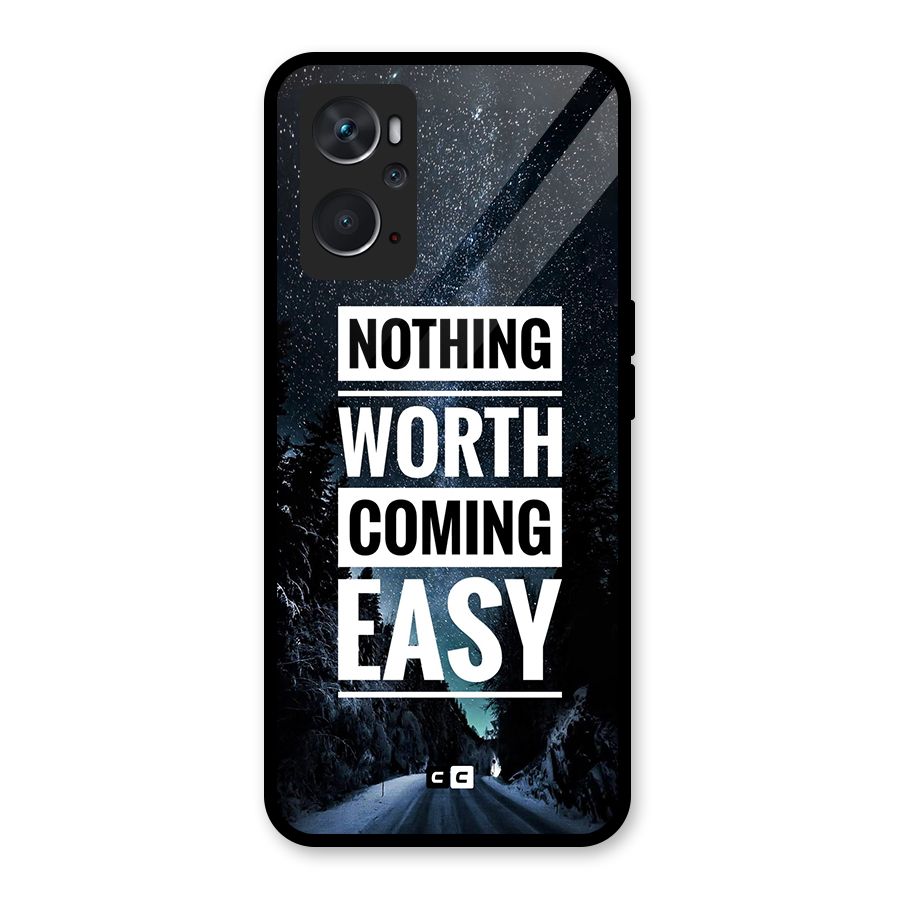 Nothing Worth Easy Glass Back Case for Oppo K10 4G