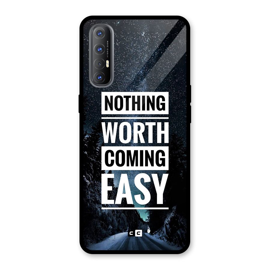 Nothing Worth Easy Glass Back Case for Oppo Reno3 Pro