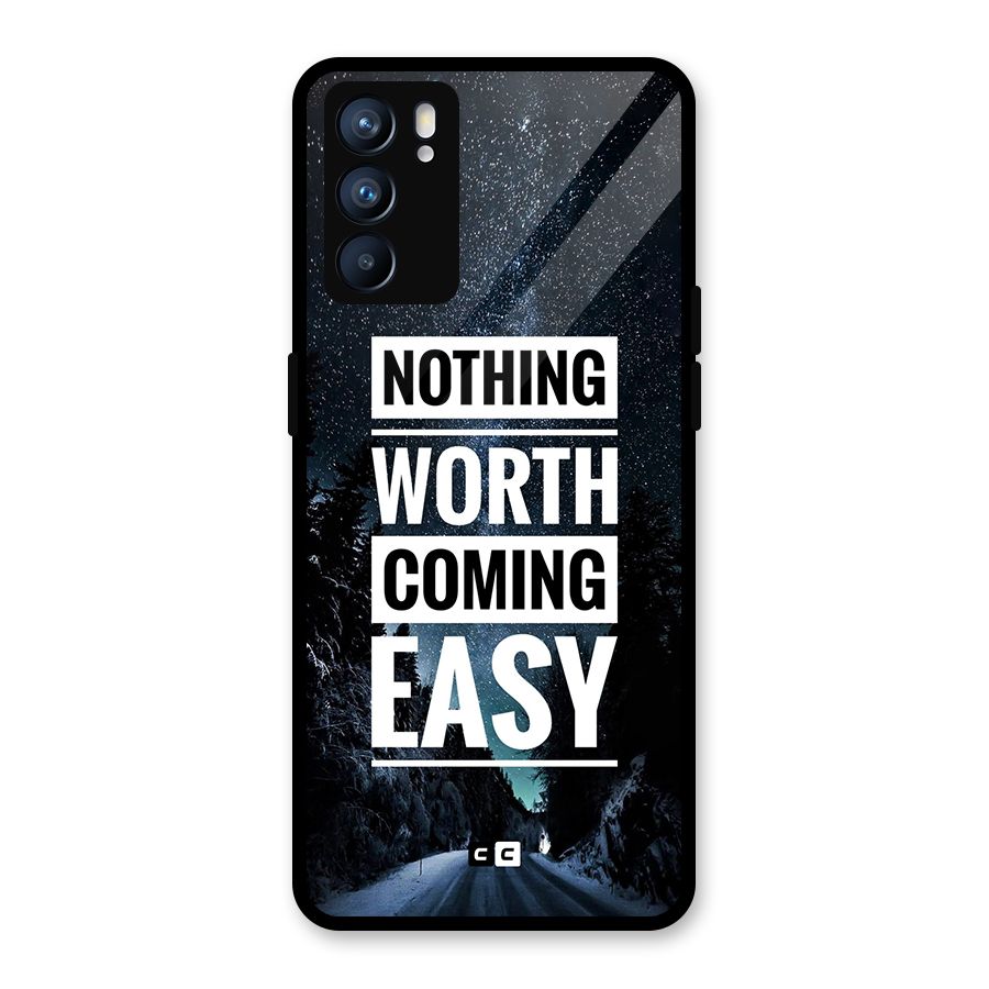Nothing Worth Easy Glass Back Case for Oppo Reno6 5G
