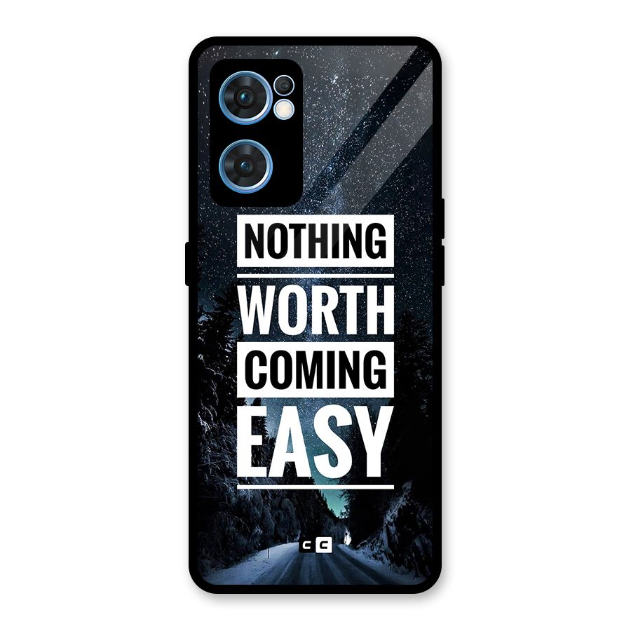 Nothing Worth Easy Glass Back Case for Oppo Reno7 5G