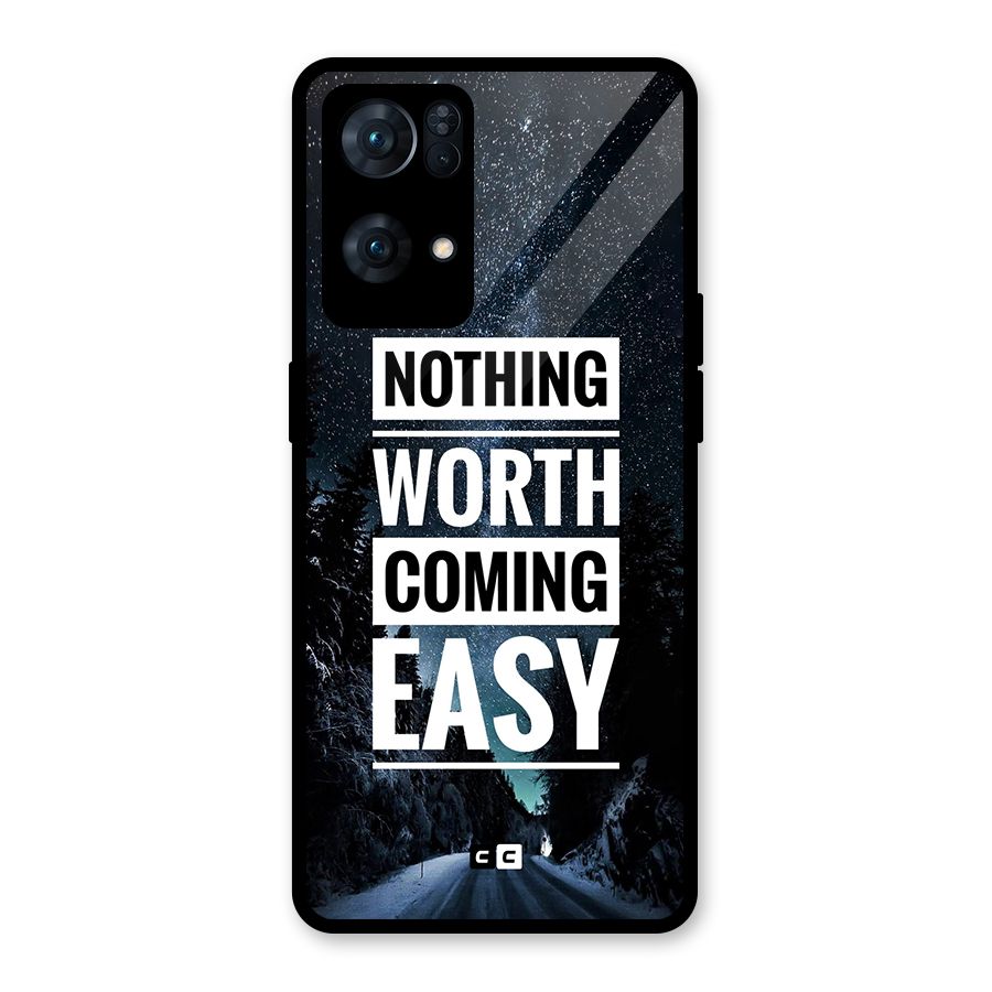Nothing Worth Easy Glass Back Case for Oppo Reno7 Pro 5G