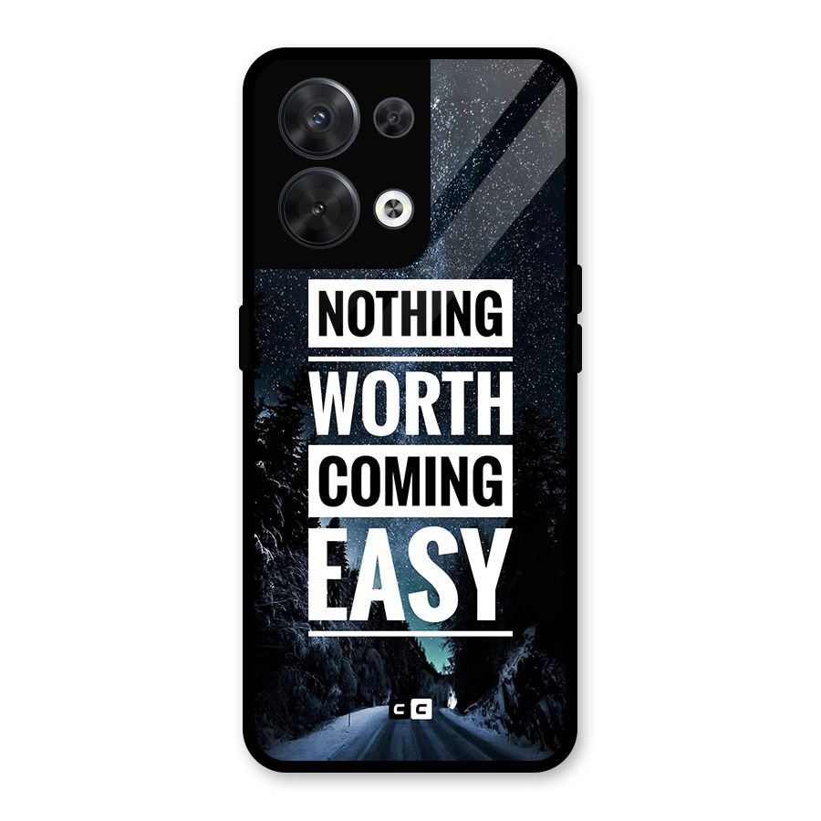 Nothing Worth Easy Glass Back Case for Oppo Reno8 5G