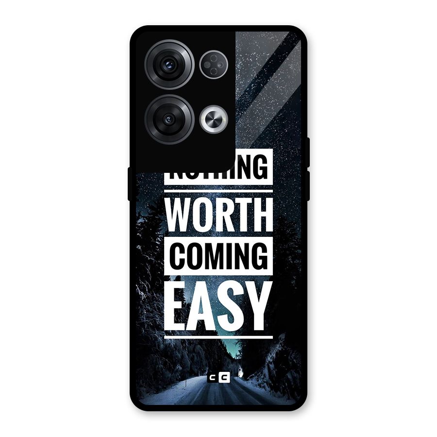 Nothing Worth Easy Glass Back Case for Oppo Reno8 Pro 5G