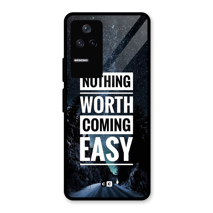 Nothing Worth Easy Glass Back Case for Poco F4 5G
