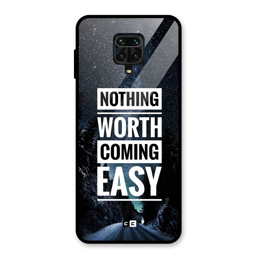 Nothing Worth Easy Glass Back Case for Poco M2 Pro