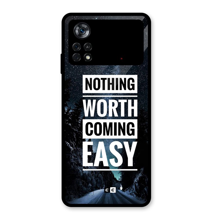 Nothing Worth Easy Glass Back Case for Poco X4 Pro 5G