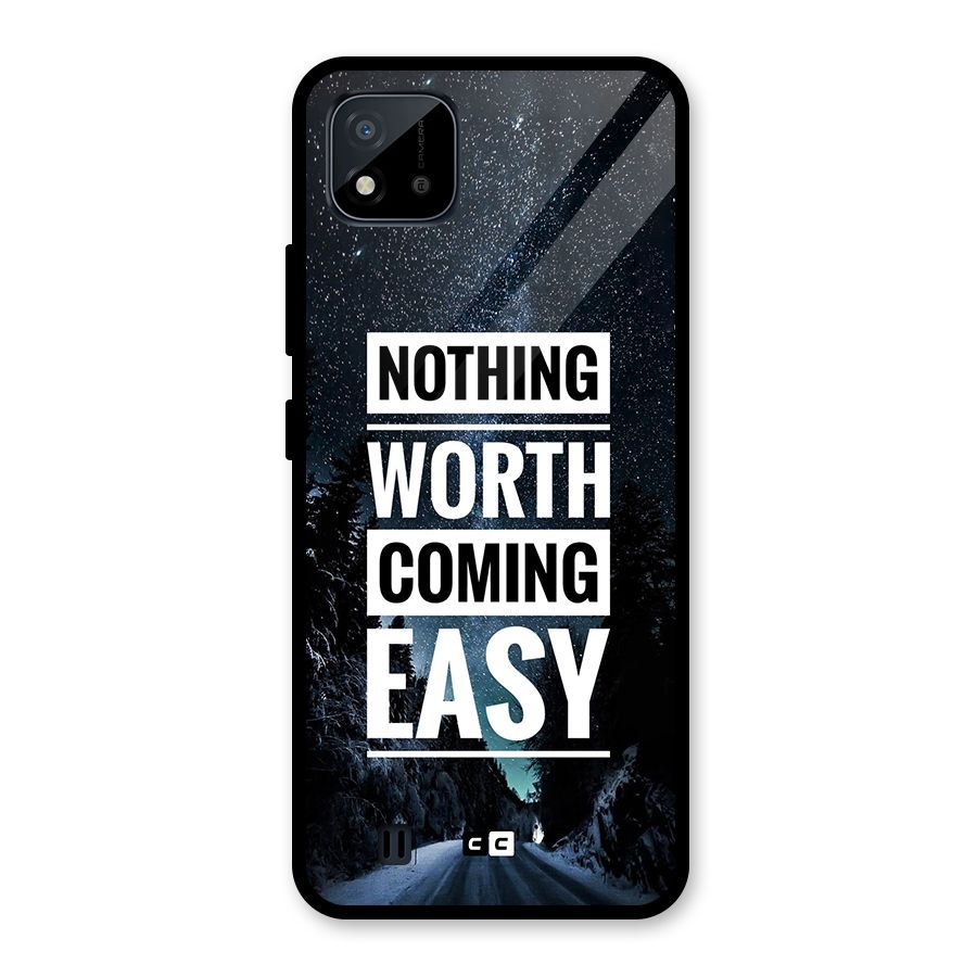 Nothing Worth Easy Glass Back Case for Realme C11 2021