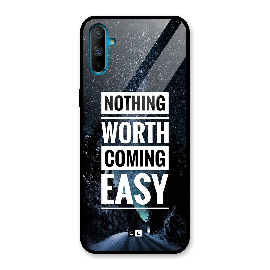 Nothing Worth Easy Glass Back Case for Realme C3