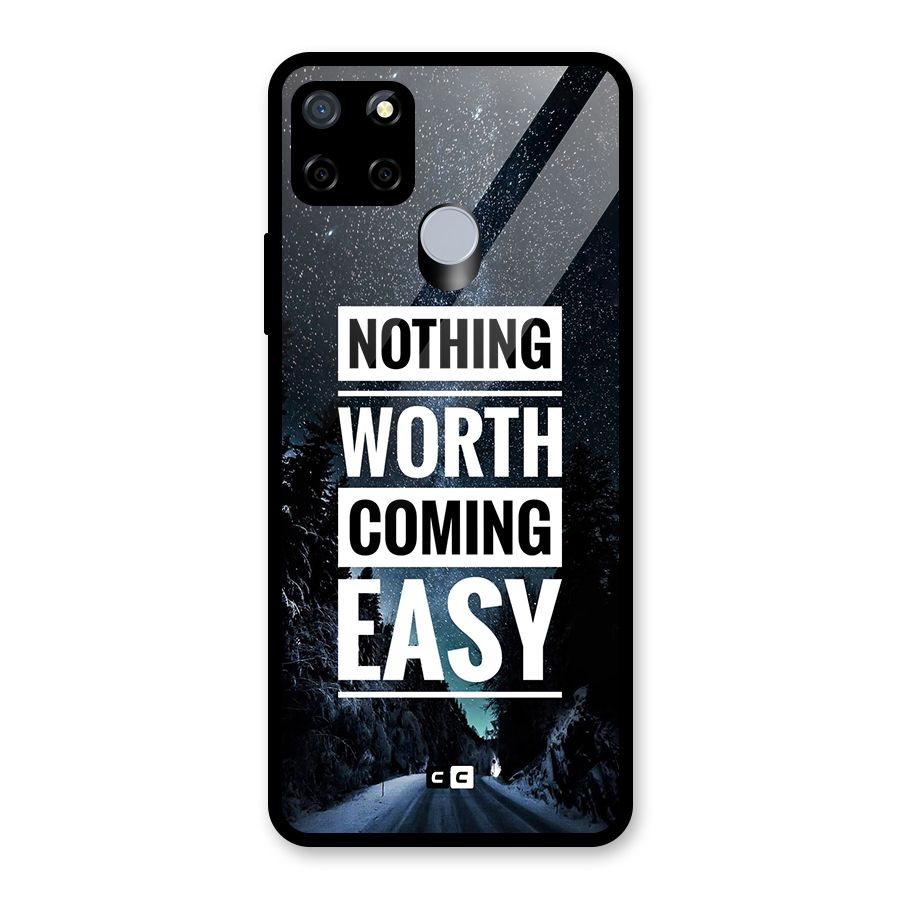 Nothing Worth Easy Glass Back Case for Realme Narzo 20