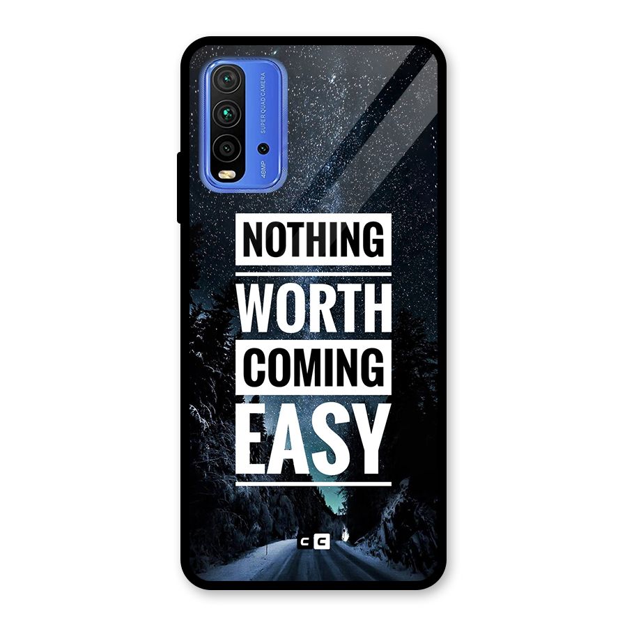 Nothing Worth Easy Glass Back Case for Redmi 9 Power