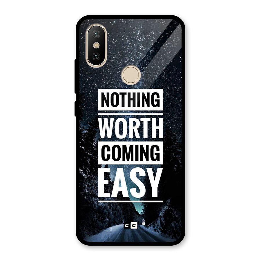 Nothing Worth Easy Glass Back Case for Redmi A2