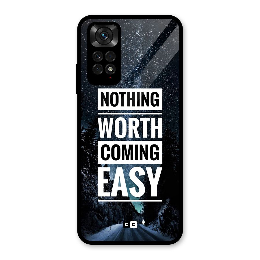 Nothing Worth Easy Glass Back Case for Redmi Note 11S