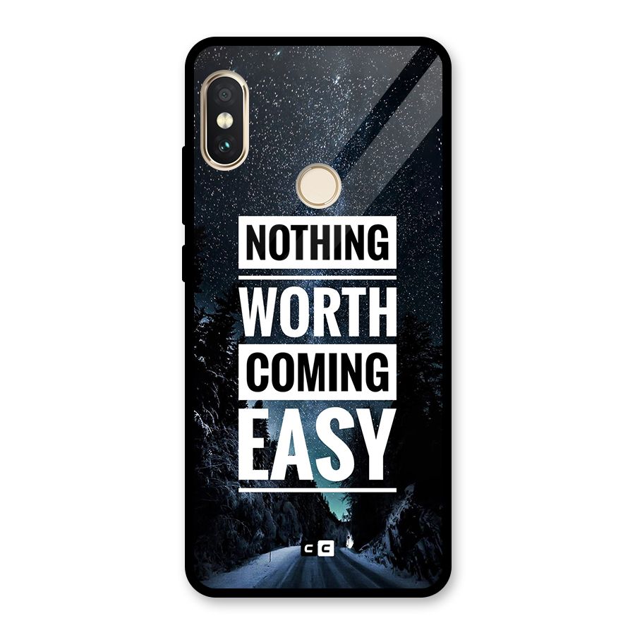 Nothing Worth Easy Glass Back Case for Redmi Note 5 Pro