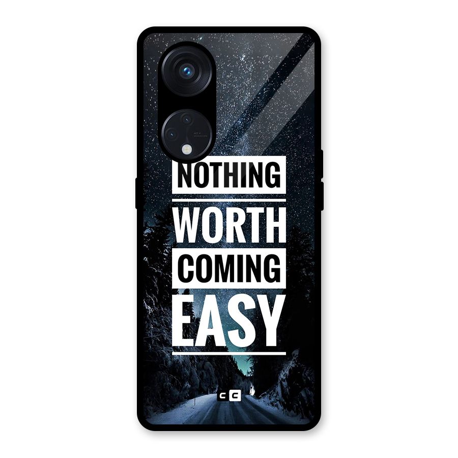 Nothing Worth Easy Glass Back Case for Reno8 T 5G