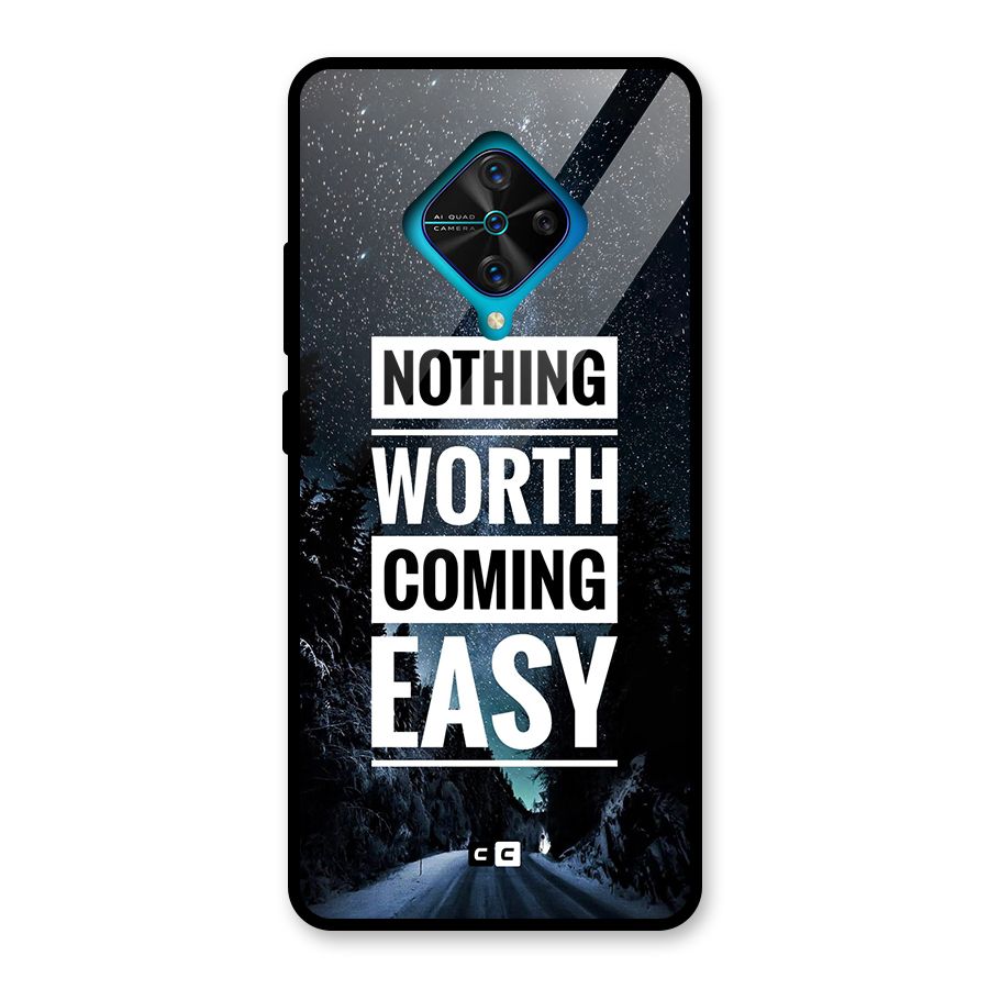 Nothing Worth Easy Glass Back Case for Vivo S1 Pro