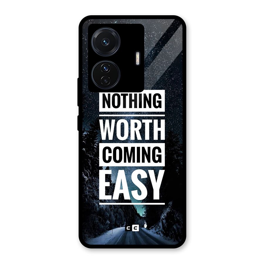 Nothing Worth Easy Glass Back Case for Vivo T1 Pro