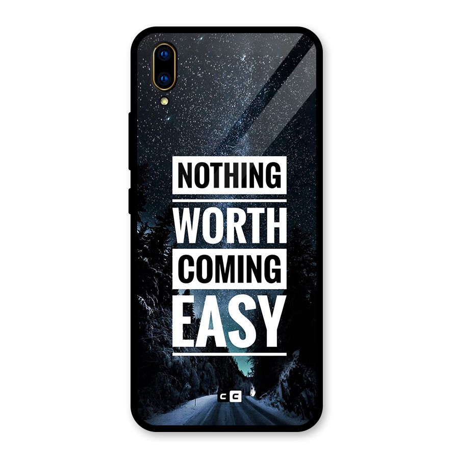 Nothing Worth Easy Glass Back Case for Vivo V11 Pro