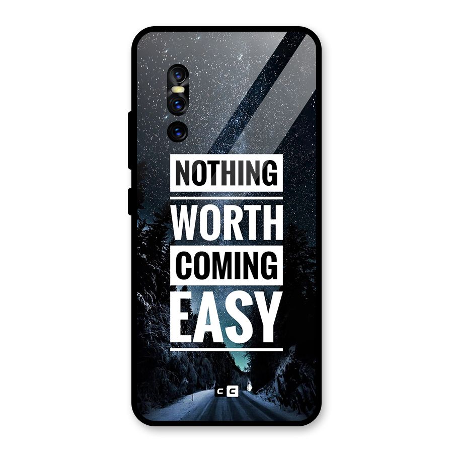 Nothing Worth Easy Glass Back Case for Vivo V15 Pro