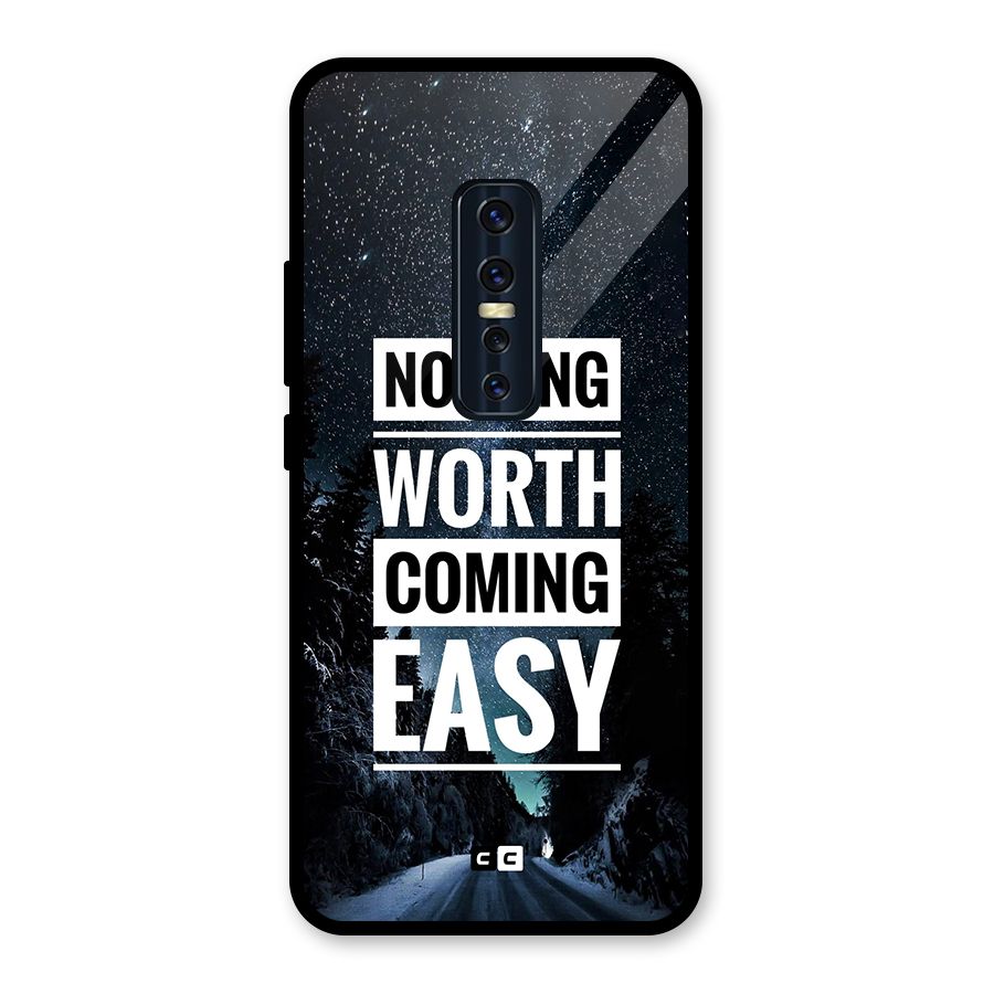 Nothing Worth Easy Glass Back Case for Vivo V17 Pro