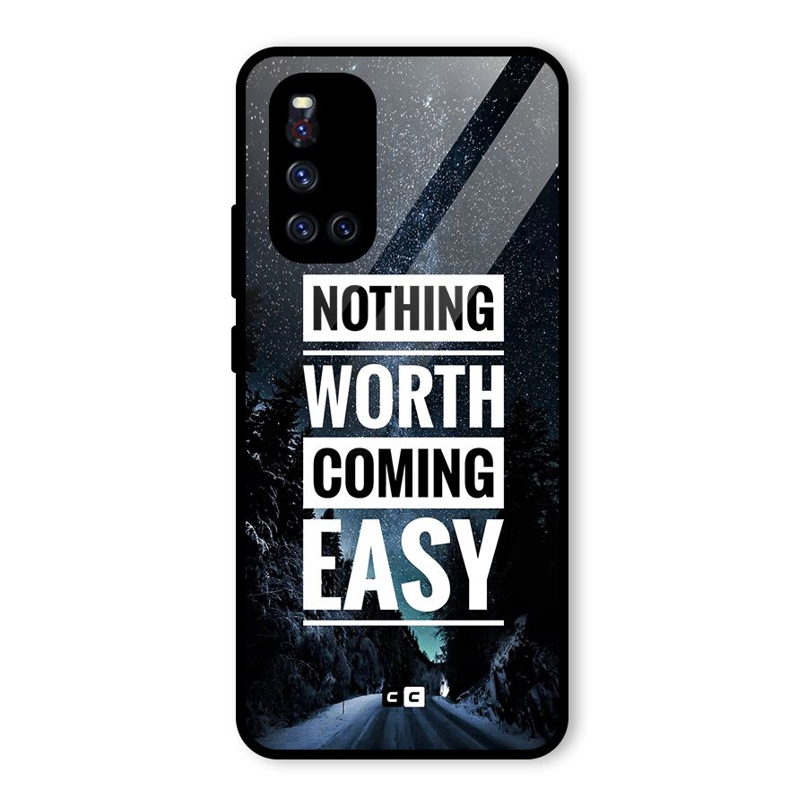 Nothing Worth Easy Glass Back Case for Vivo V19
