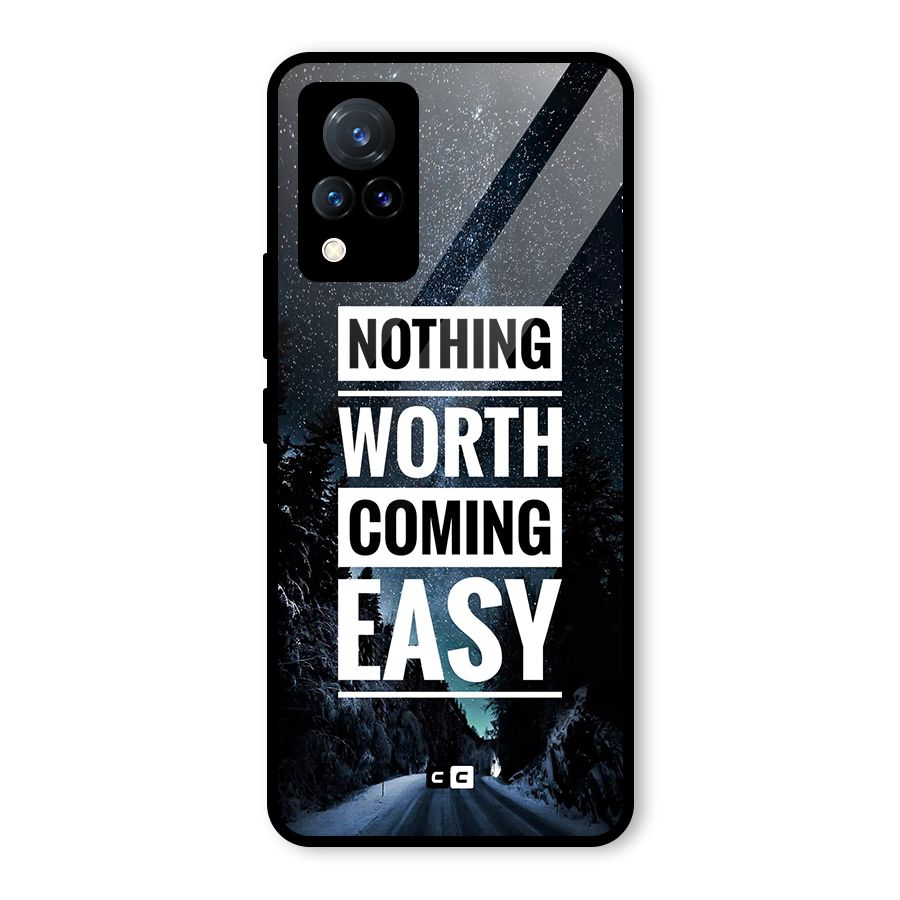 Nothing Worth Easy Glass Back Case for Vivo V21 5G
