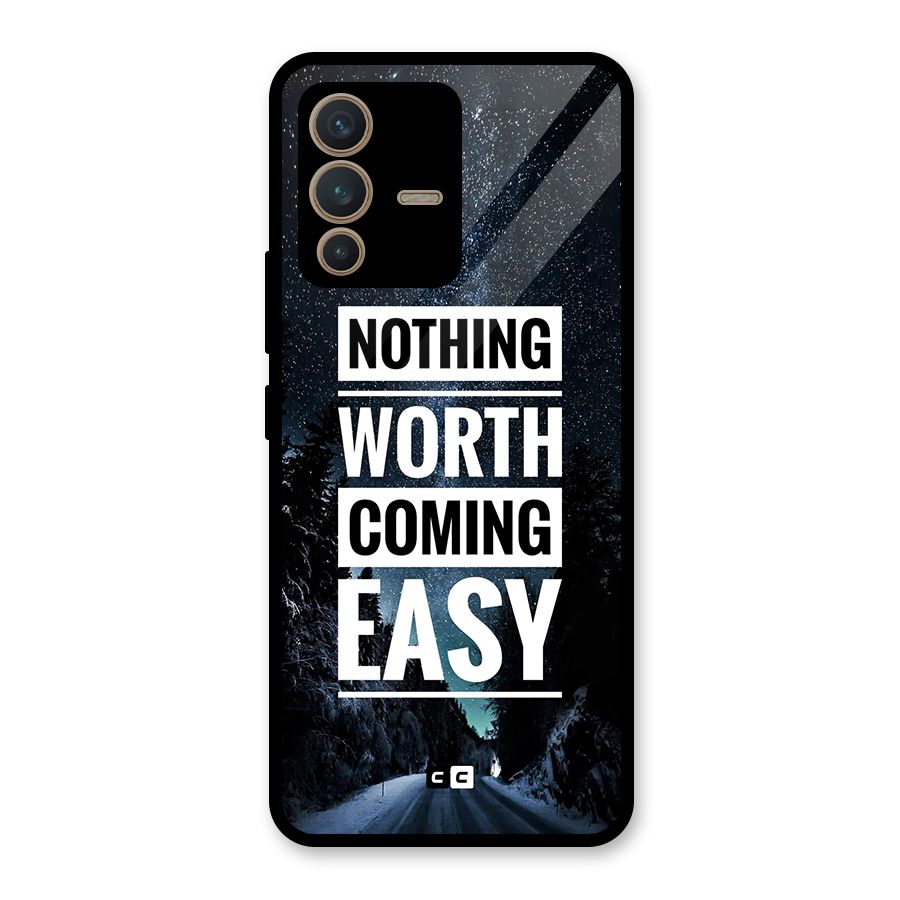 Nothing Worth Easy Glass Back Case for Vivo V23 5G