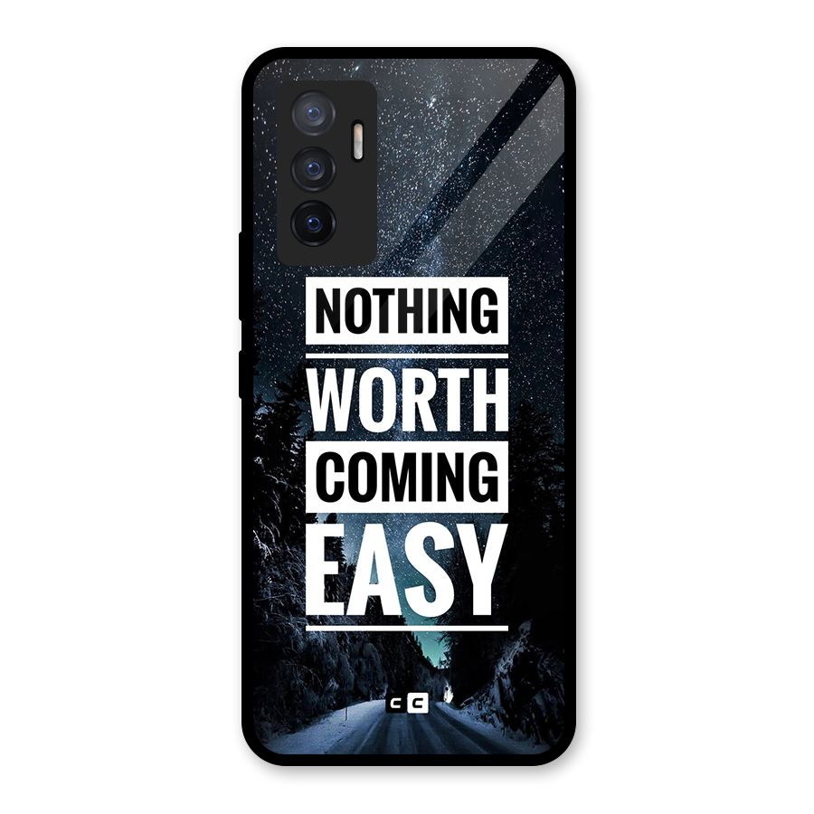 Nothing Worth Easy Glass Back Case for Vivo V23e