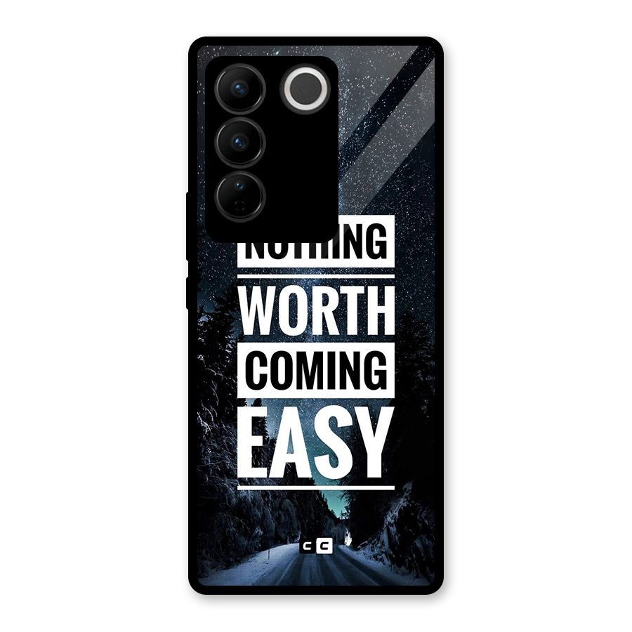 Nothing Worth Easy Glass Back Case for Vivo V27