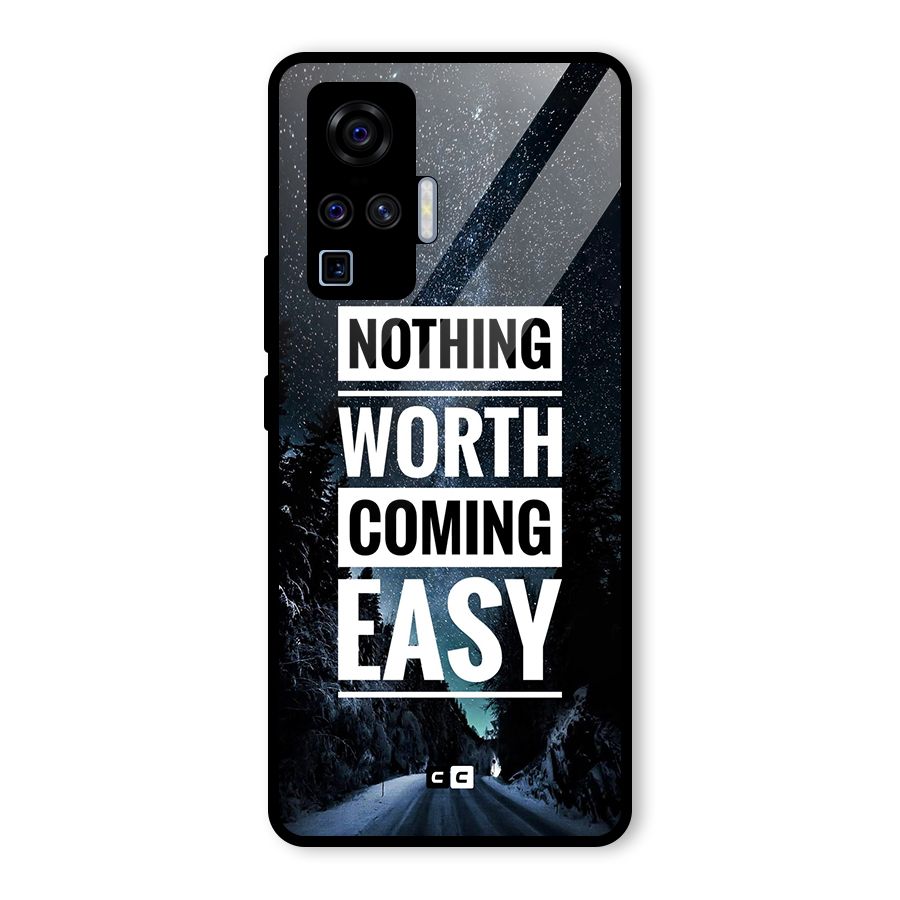 Nothing Worth Easy Glass Back Case for Vivo X50 Pro