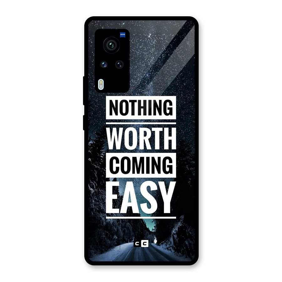 Nothing Worth Easy Glass Back Case for Vivo X60 Pro