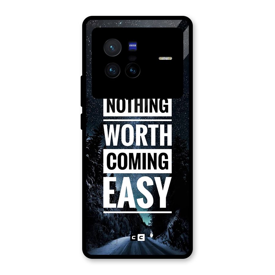 Nothing Worth Easy Glass Back Case for Vivo X80