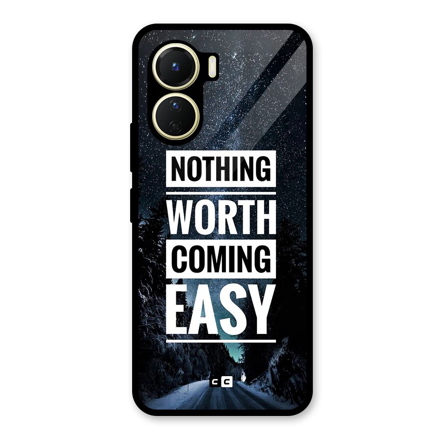 Nothing Worth Easy Glass Back Case for Vivo Y16
