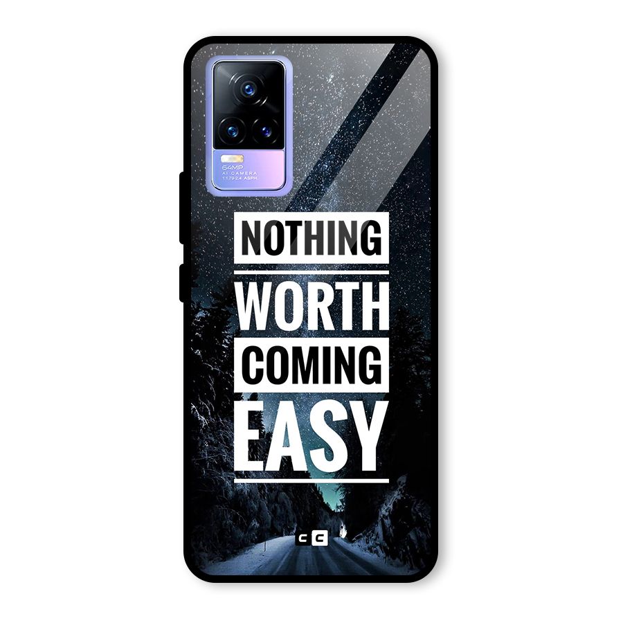 Nothing Worth Easy Glass Back Case for Vivo Y73