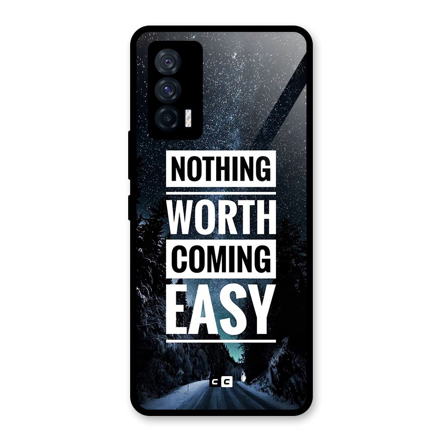 Nothing Worth Easy Glass Back Case for Vivo iQOO 7 5G