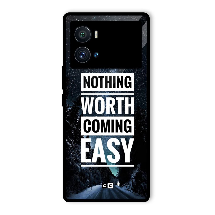 Nothing Worth Easy Glass Back Case for Vivo iQOO 9 Pro