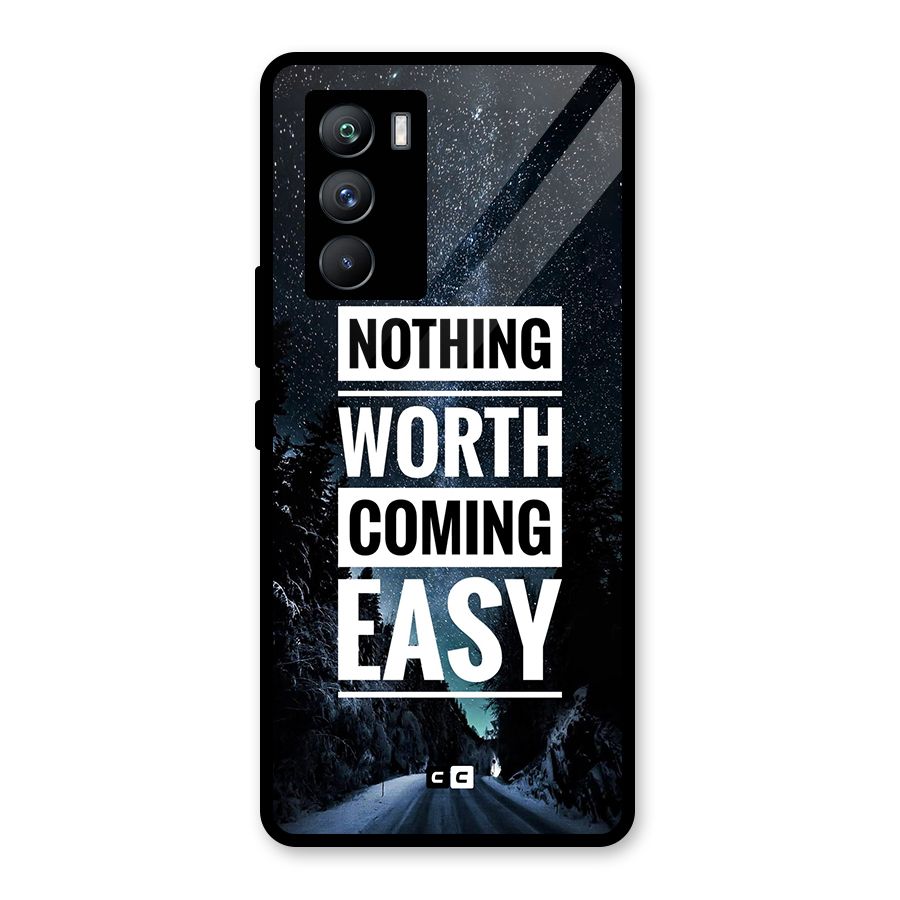 Nothing Worth Easy Glass Back Case for Vivo iQOO 9 SE