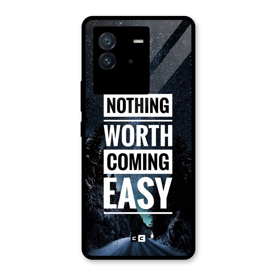 Nothing Worth Easy Glass Back Case for Vivo iQOO Neo 6 5G